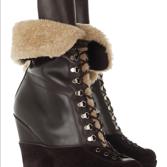 YSL
Ariane shearling/suede platform boots NWT - Picture 3 of 10